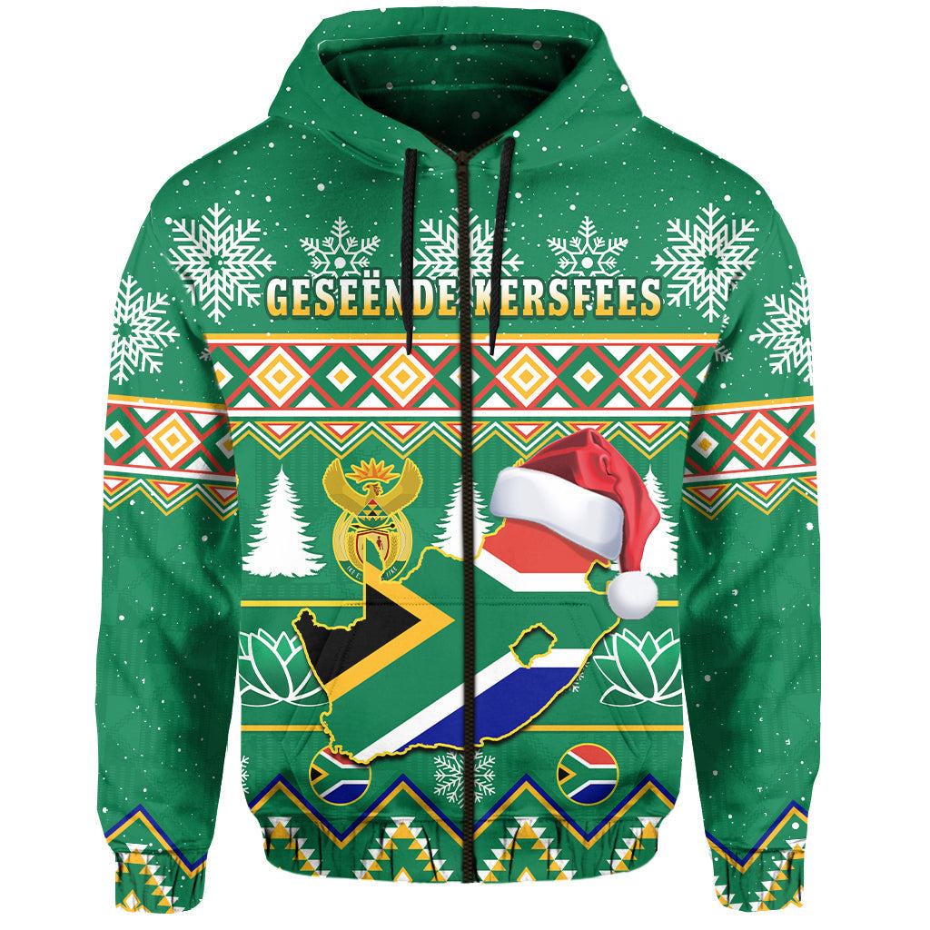 South Africa Christmas Hoodie King Protea Geseende Kersfees