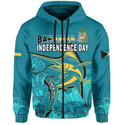 Bahamas Independence Day Hoodie Blue Marlin Since 1973 Style