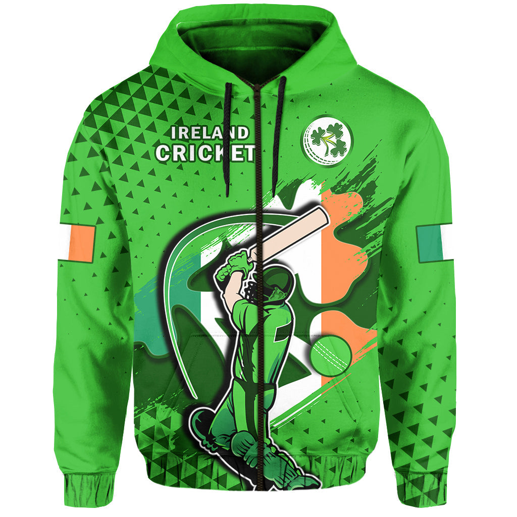 Ireland CrickeHoodie Irish Flag Shamrock Sporty Style
