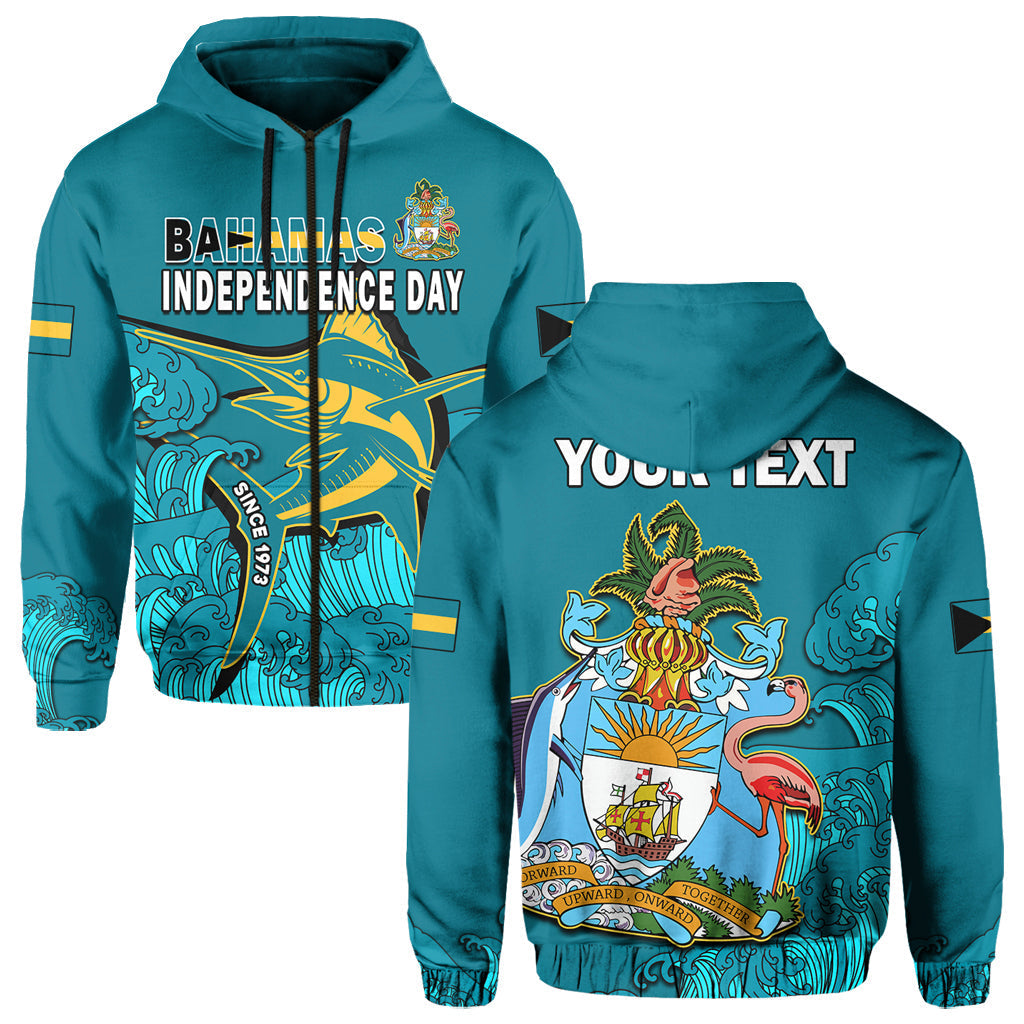 Custom Bahamas Independence Day Hoodie Blue Marlin Since 1973 Style