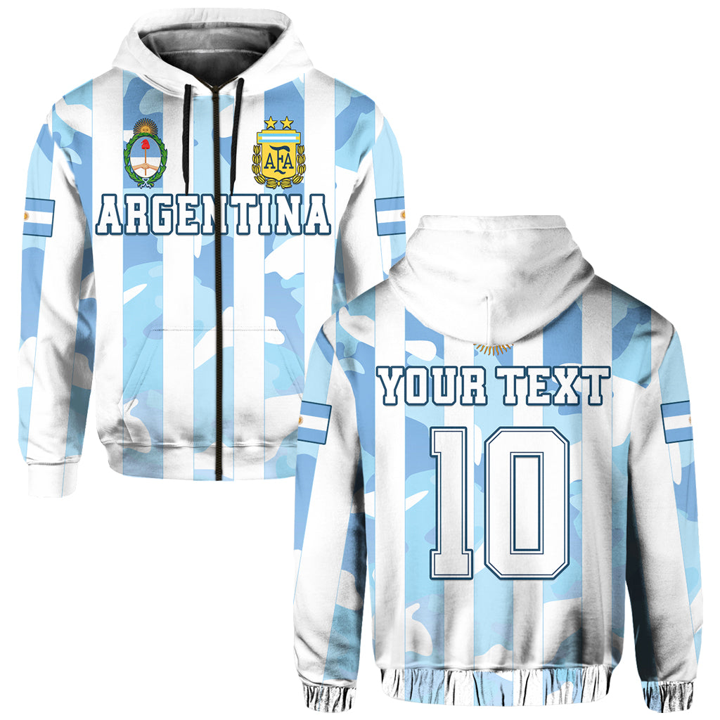 Custom Argentina Football Hoodie AFA Champions 2022 Sporty Style