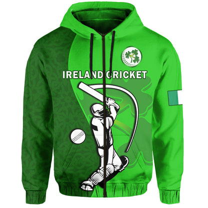 Custom Ireland CrickeHoodie Irish Flag Celtic Cross Sporty Style