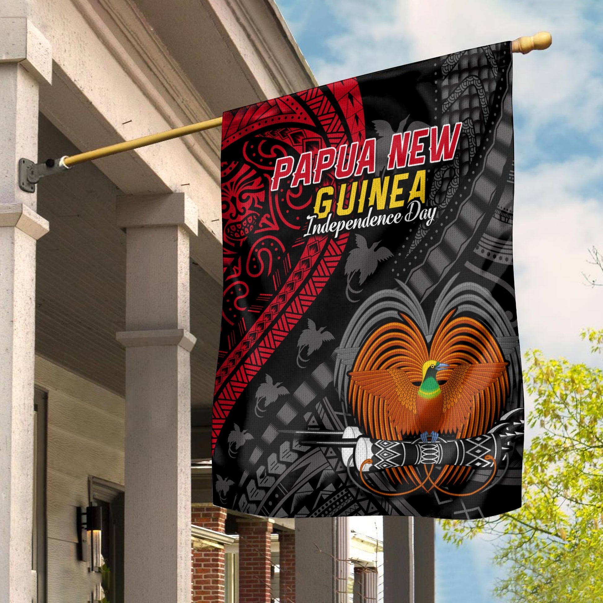 Papua New Guinea Flag Raggiana Birds Of Paradise Happy 47th Independence Day