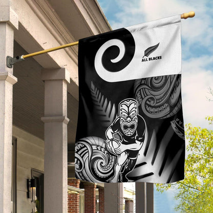 New Zealand Silver Fern Rugby Flag All Black Maori Koru