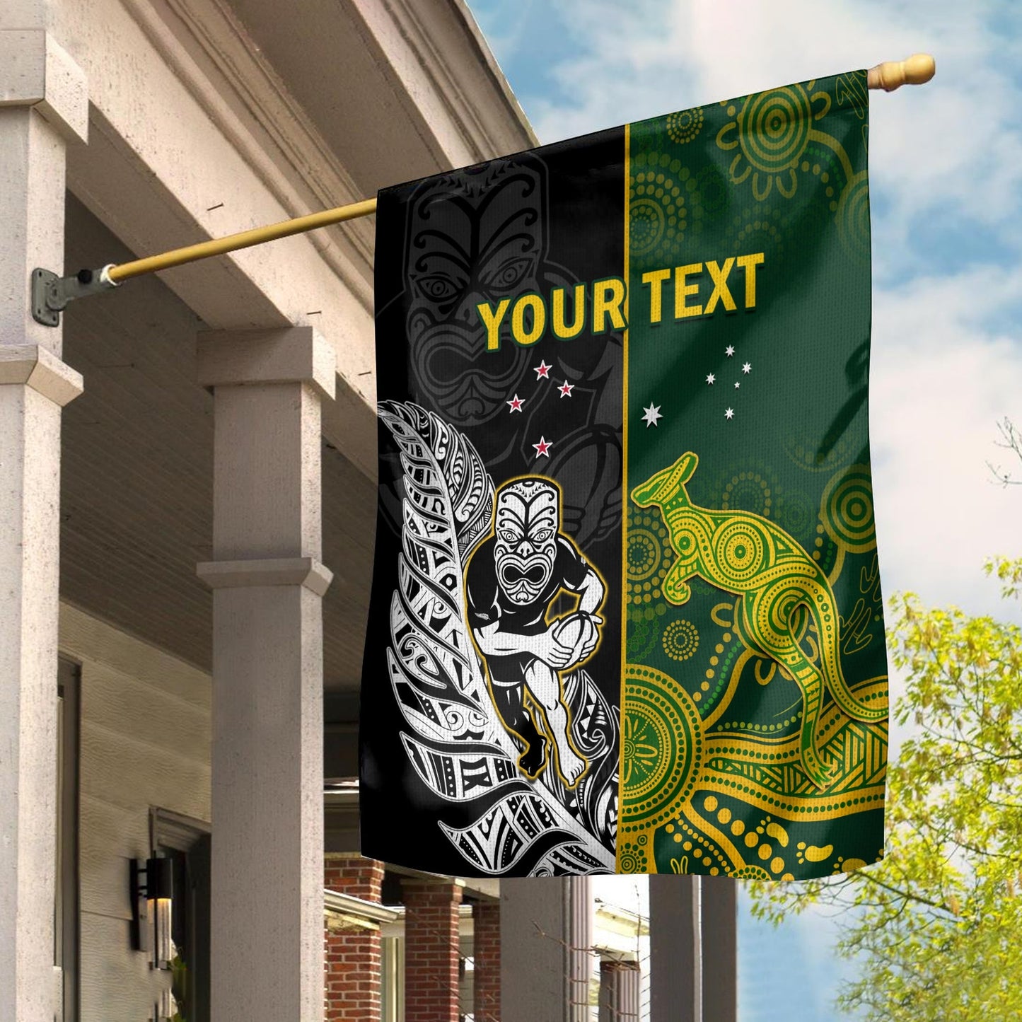 (Custom Personalised) Australia Rugby Mix Aotearoa Rugby Flag Wallabies All Black Special Version