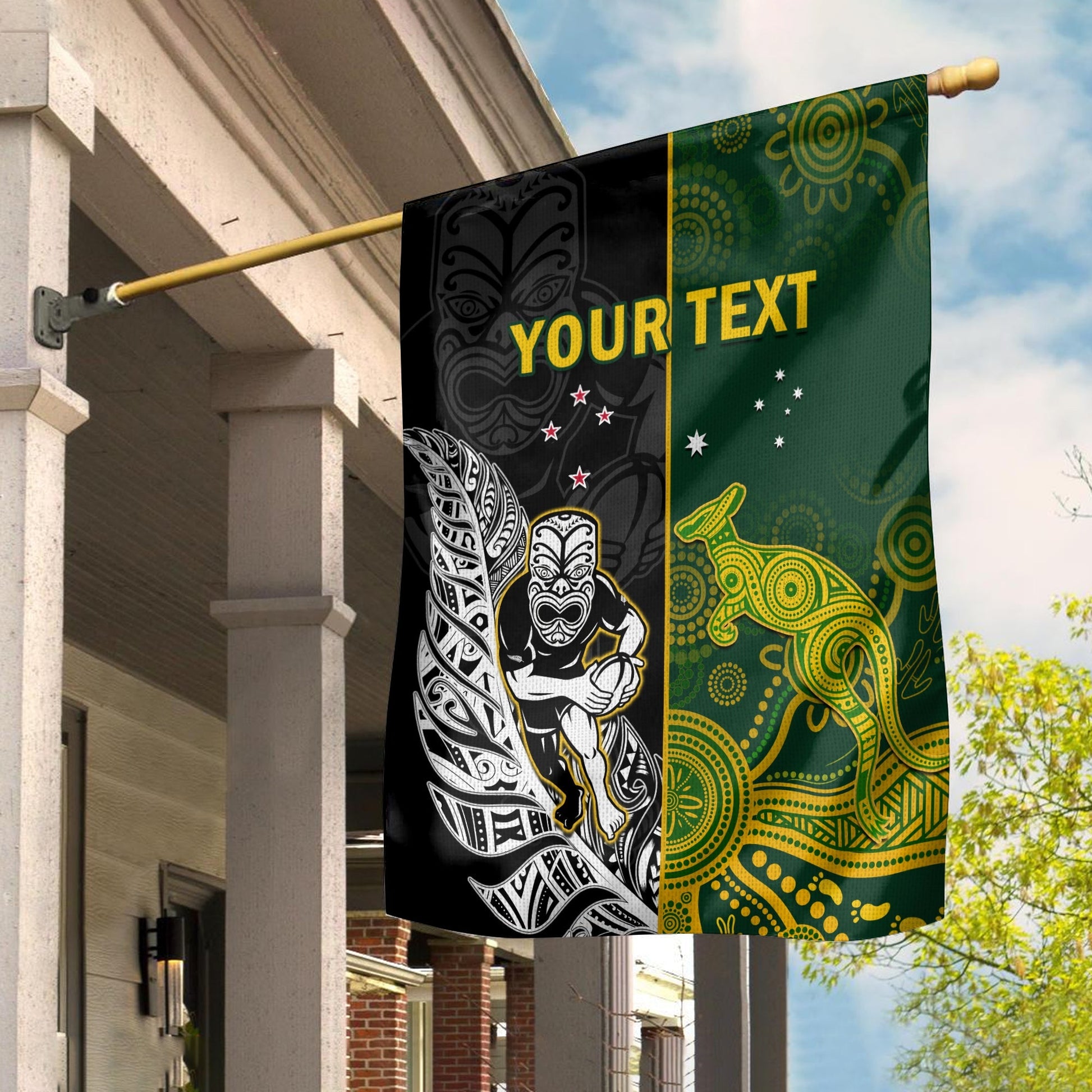 (Custom Personalised) Australia Rugby Mix Aotearoa Rugby Flag Wallabies All Black Special Version