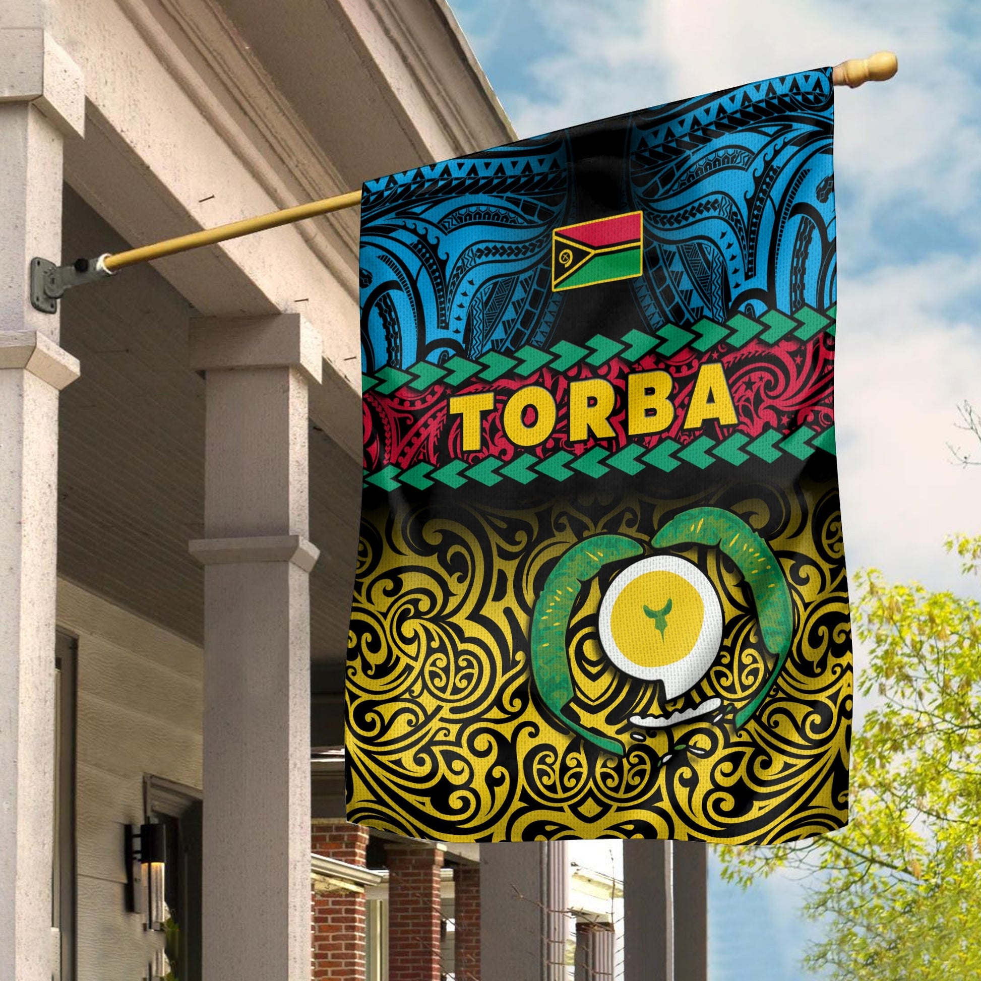 Torba Province Flag Vanuatu Pig Tusk Polynesian Flag Style