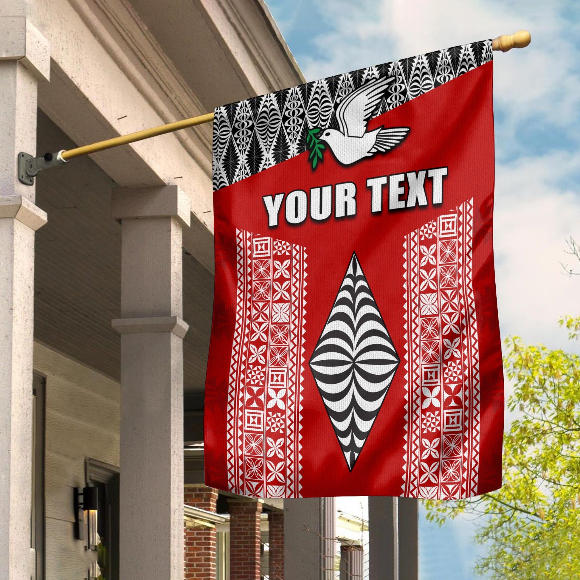 (Custom Personalised) Tonga Rugby Flag Mate Ma'a Tonga