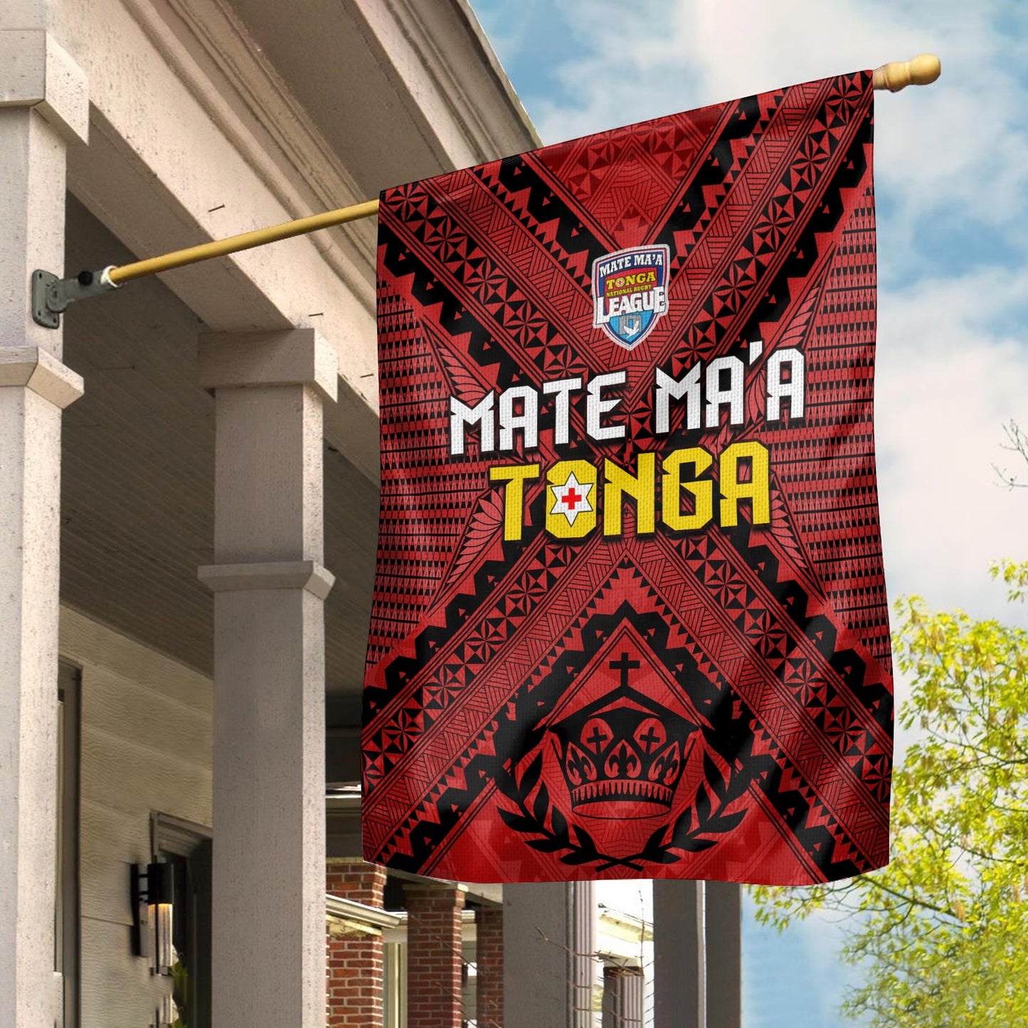Tonga Rugby MMT Flag Ngatu Mate Maa Tonga Simple