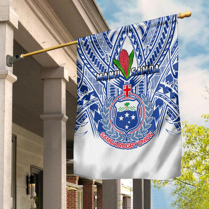Samoa Rugby Flag Manu Samoa 7s Ginger White Polynesian