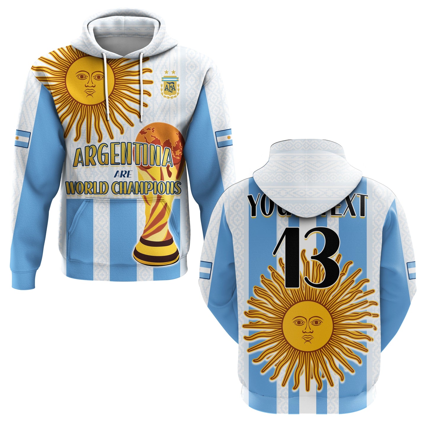 Custom Argentina Football Hoodie World Champions 2022 Dream Come True