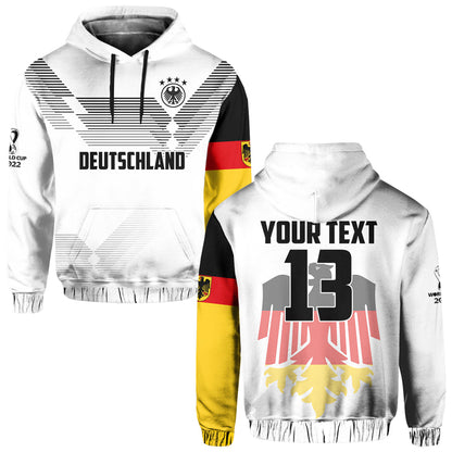 Custom Germany Football Hoodie Come On Nationalelf Soccer Deutschland Champions World Cup
