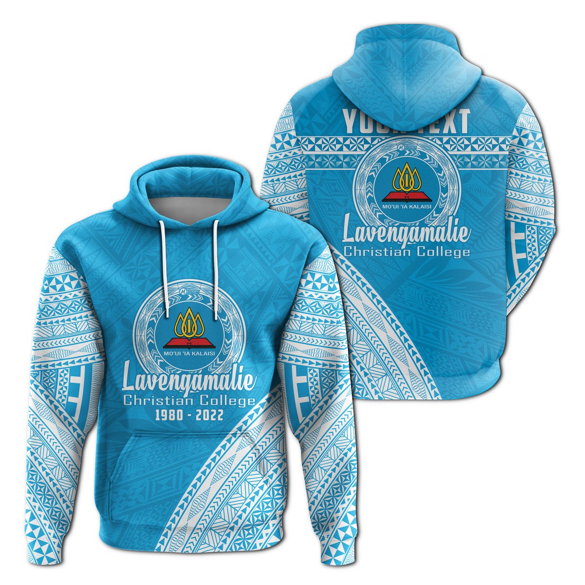 Custom Text Lavengamalie College Tonga Hoodie Happy 42nd Anniversary