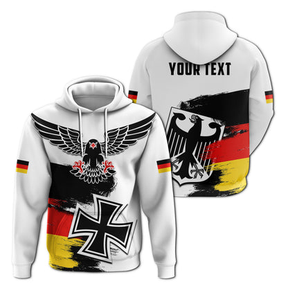 Custom Germany Hoodie Grunge Deutschland Flag and Eagle