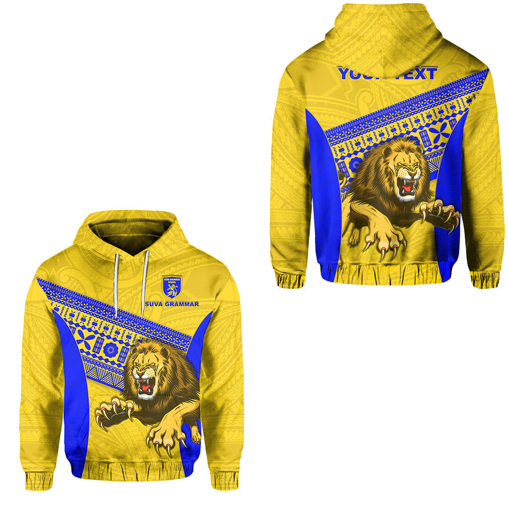 ( Personalised) Suva Grammar Fashion Hoodie Fiji School Version Lion Gold
