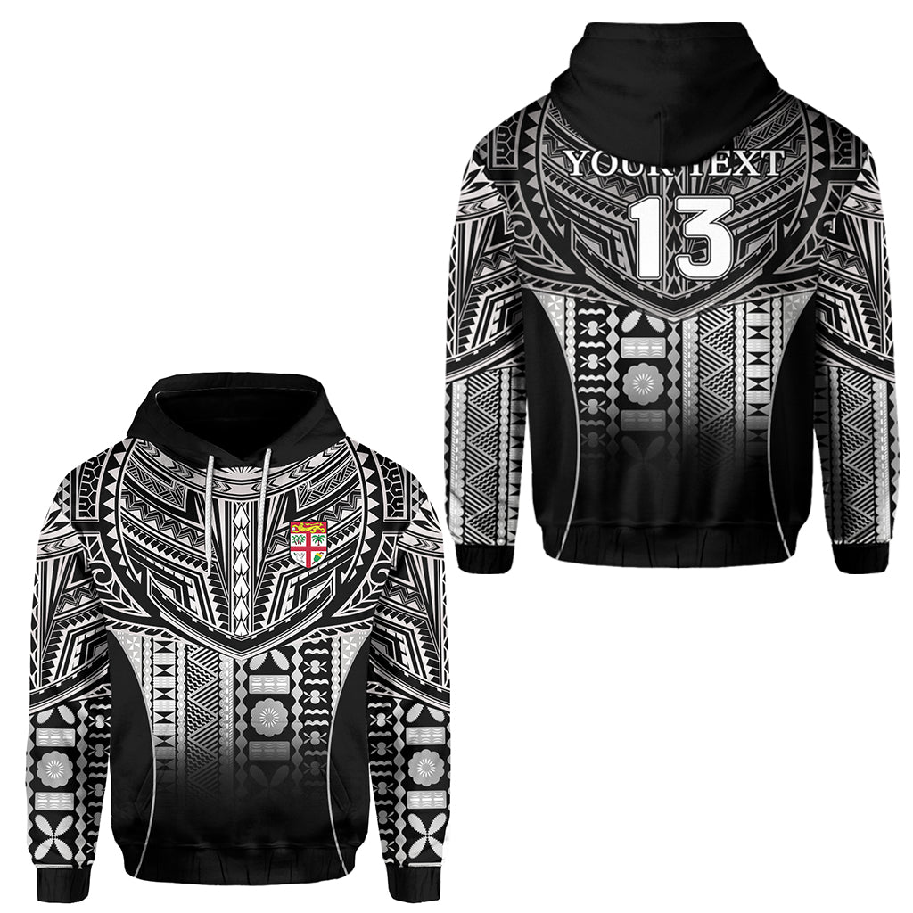 ( Personalised) Fiji Faithful Hoodie Version Black Text and Number