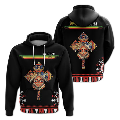 Ethiopia Hoodie Ethiopian Cross