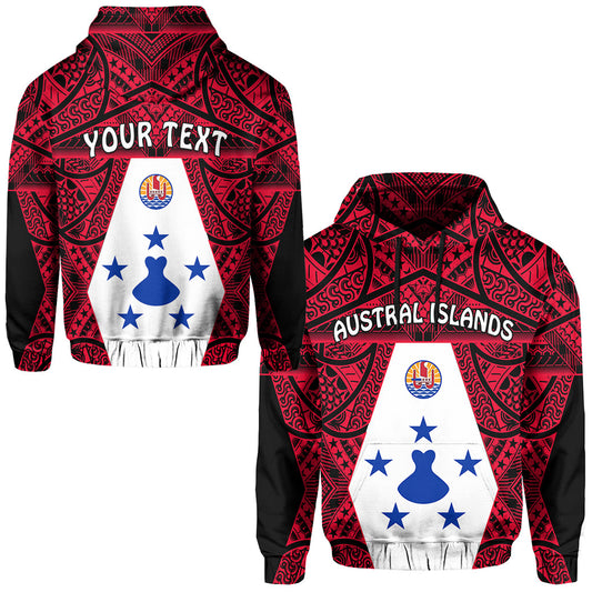 ( Personalised) Austral Islands Hoodie Polynesian Pattern French Polynesia