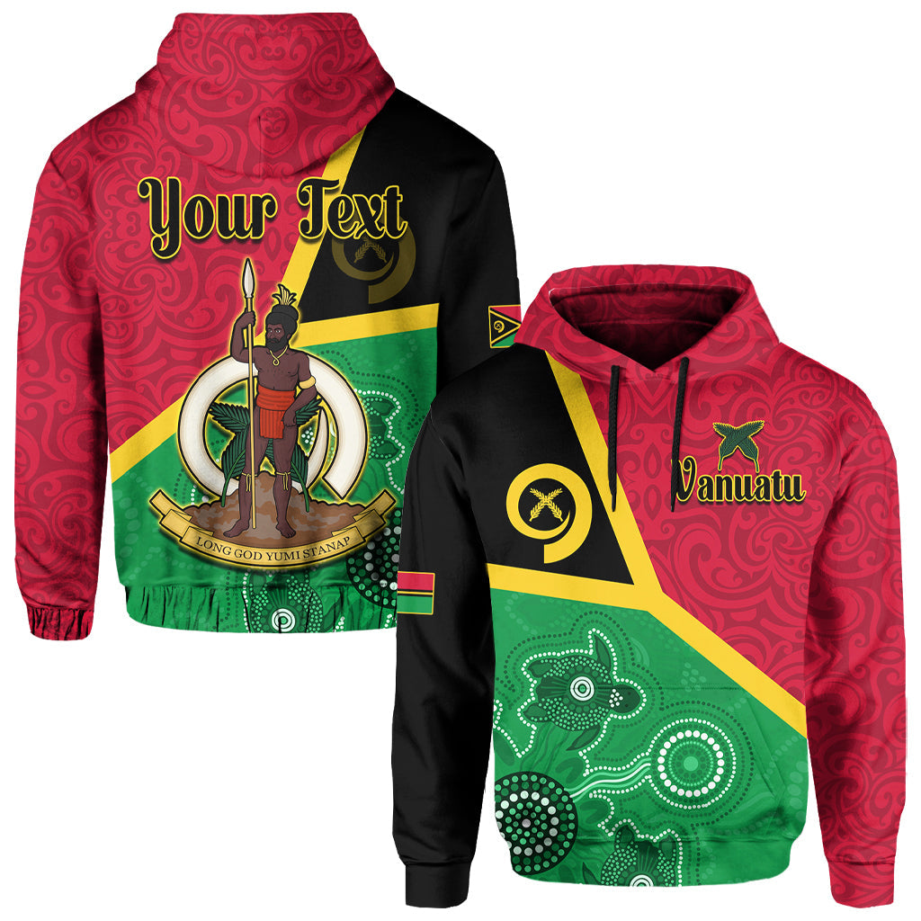 ( Personalised) Vanuatu Hoodie Aboriginal Turtle Mix Sand Drawing
