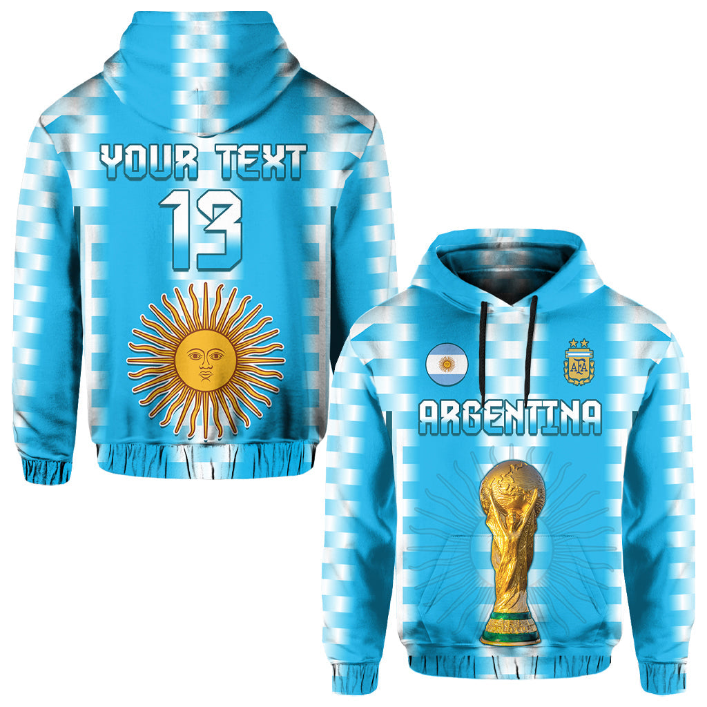 Custom Argentina Football Champions Hoodie La Albiceleste GOAT