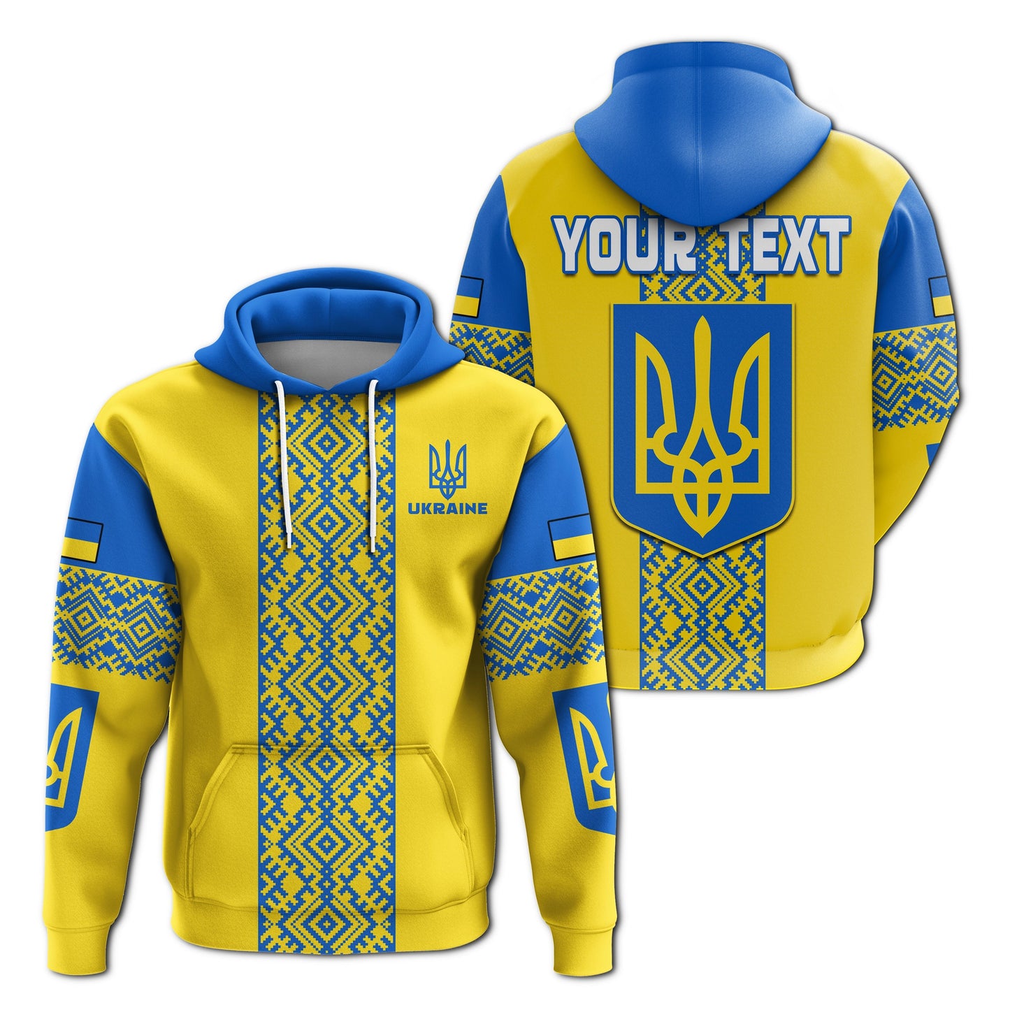 Custom Ukraine Hoodie Ukrainian Pattern