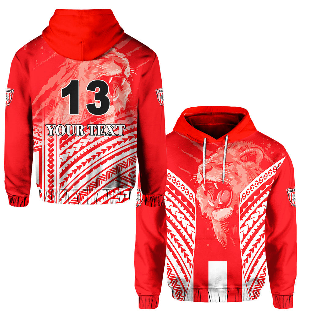 ( Personalised) LABASA Football Hoodie Strong Lion Of Fiji Text and Number