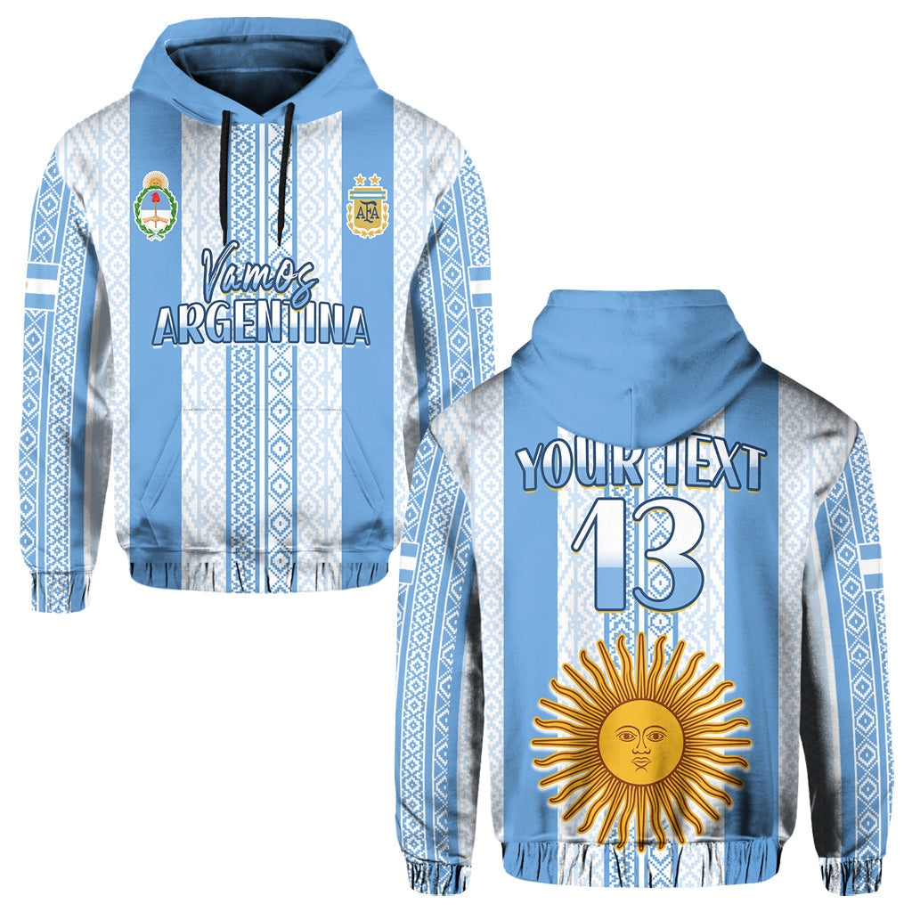 Custom Argentina Football Hoodie Champions World Cup Gaucho Vamos