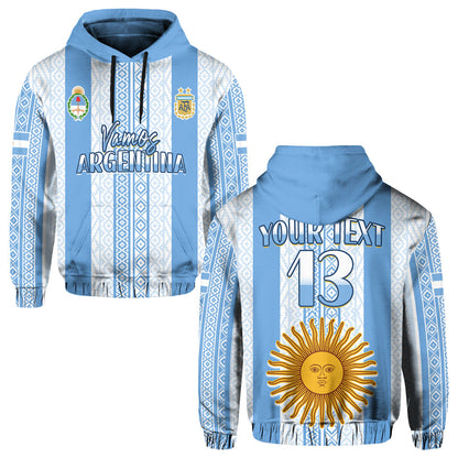 Custom Argentina Football Hoodie Champions World Cup Gaucho Vamos