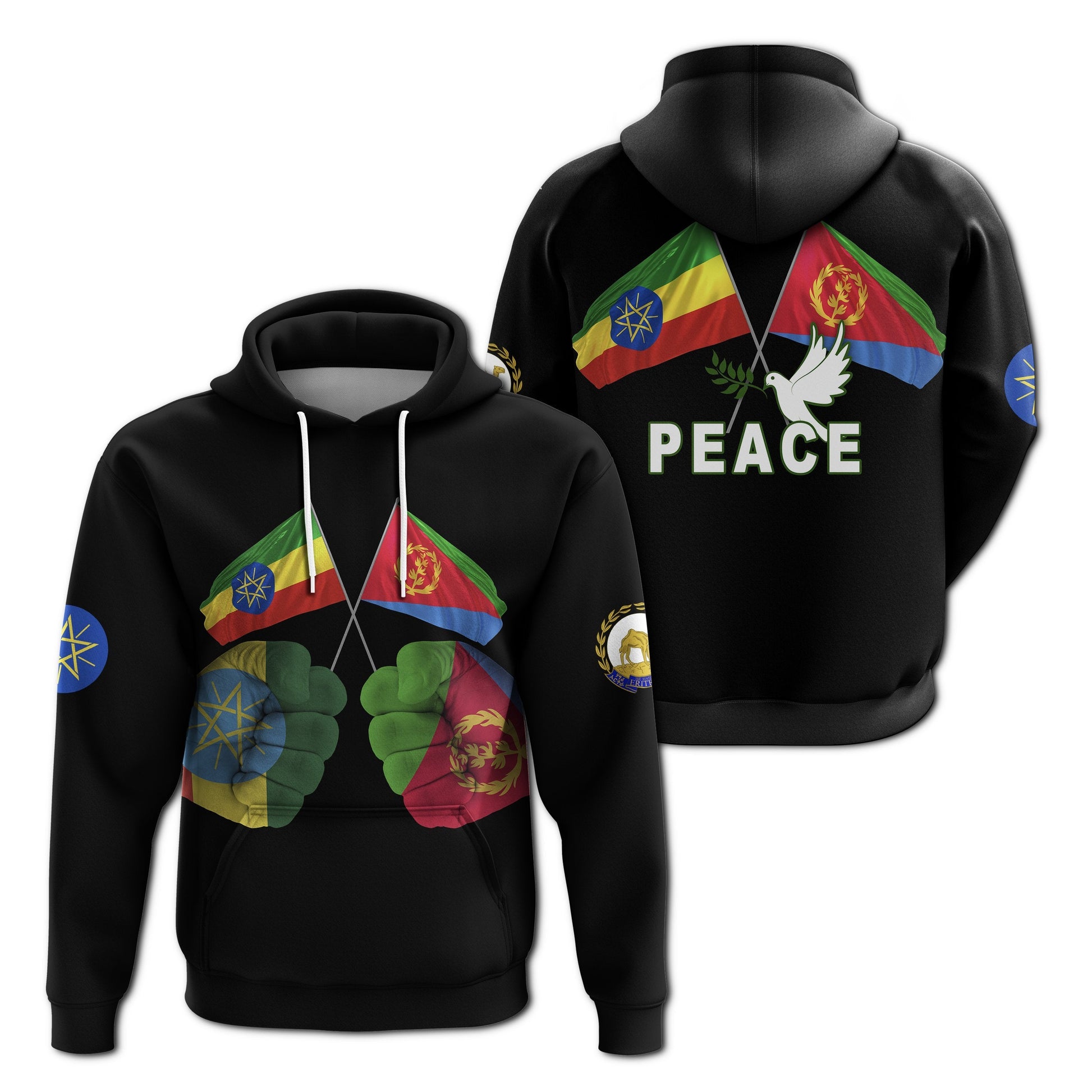Ethiopia And Eritrea Hoodie Strong Friendship