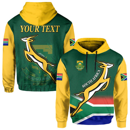 Custom South Africa Rugby Hoodie Springboks Champion Bokke African Pattern Go Bokke