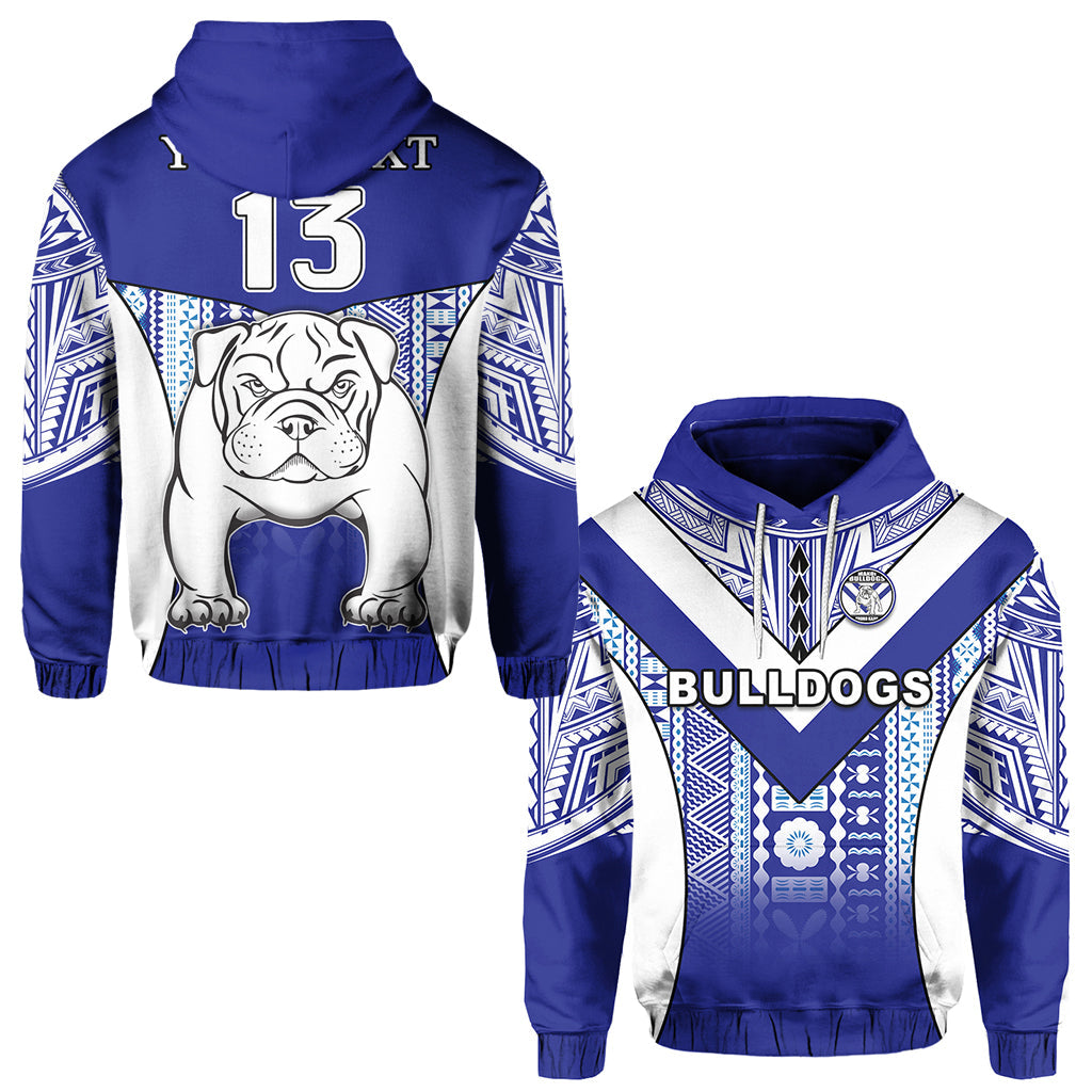 ( Personalised) Makoi Bulldogs Hoodie Mix Tapa Fijian Text and Number