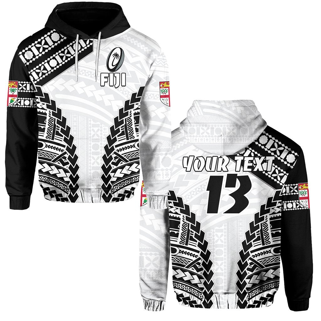 Custom Text Fiji Rugby Hoodie Fresh Custom Text and Number