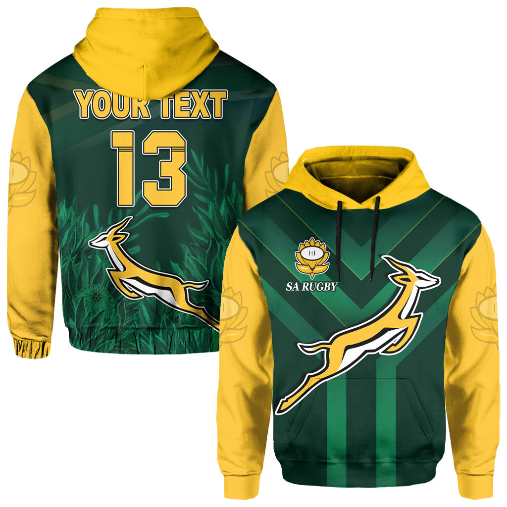 Custom South Africa Rugby Hoodie Springboks King Protea Go Bokke