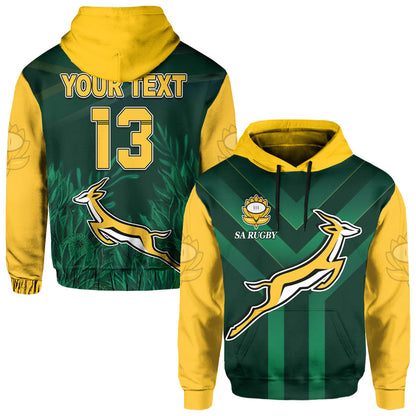 Custom South Africa Rugby Hoodie Springboks King Protea Go Bokke