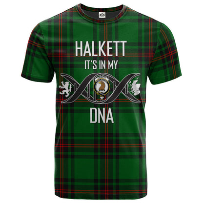 Printivon Halkett Clan DNA In Me Tartan Crest T Shirt