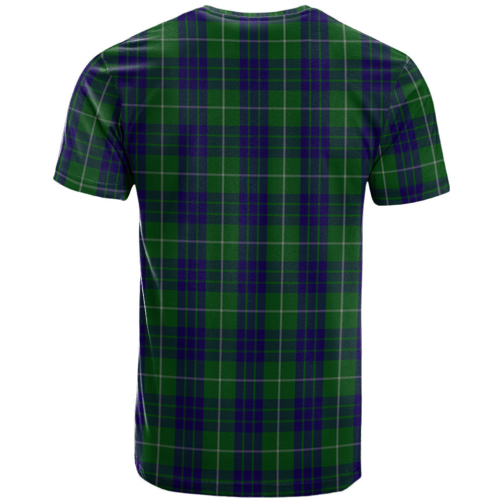Printivon Hamilton Green Hunting Clan DNA In Me Tartan Crest T Shirt