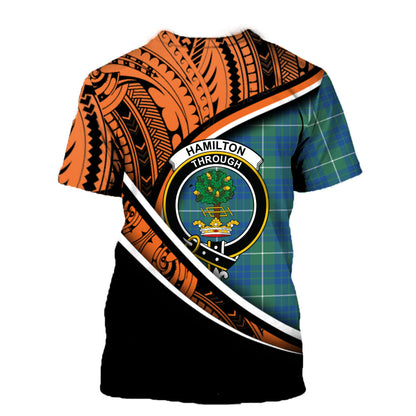 Printivon Hamilton Green Hunting T Shirt Pattern Polynesian