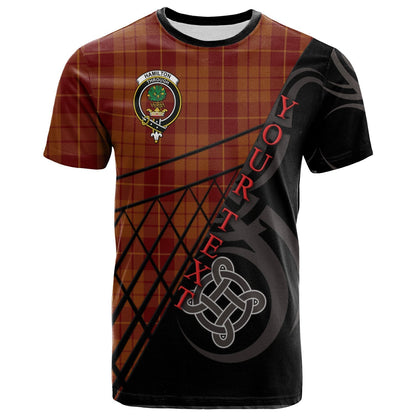 Printivon Hamilton Red T Shirt Pattern Celtic 