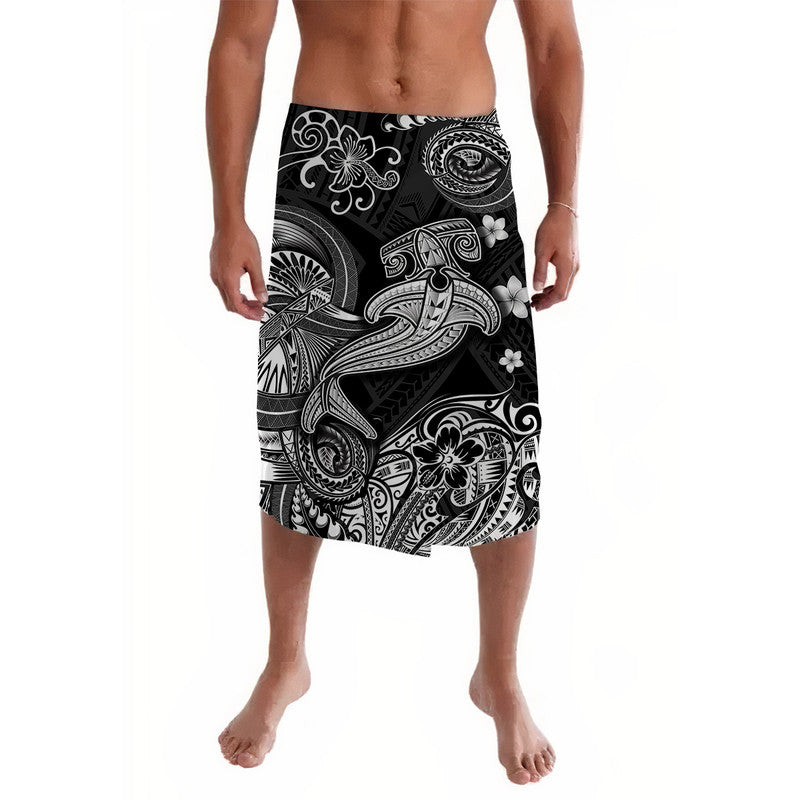 Hawaii Hammer Shark Polynesian Lavalava Unique Style - Black