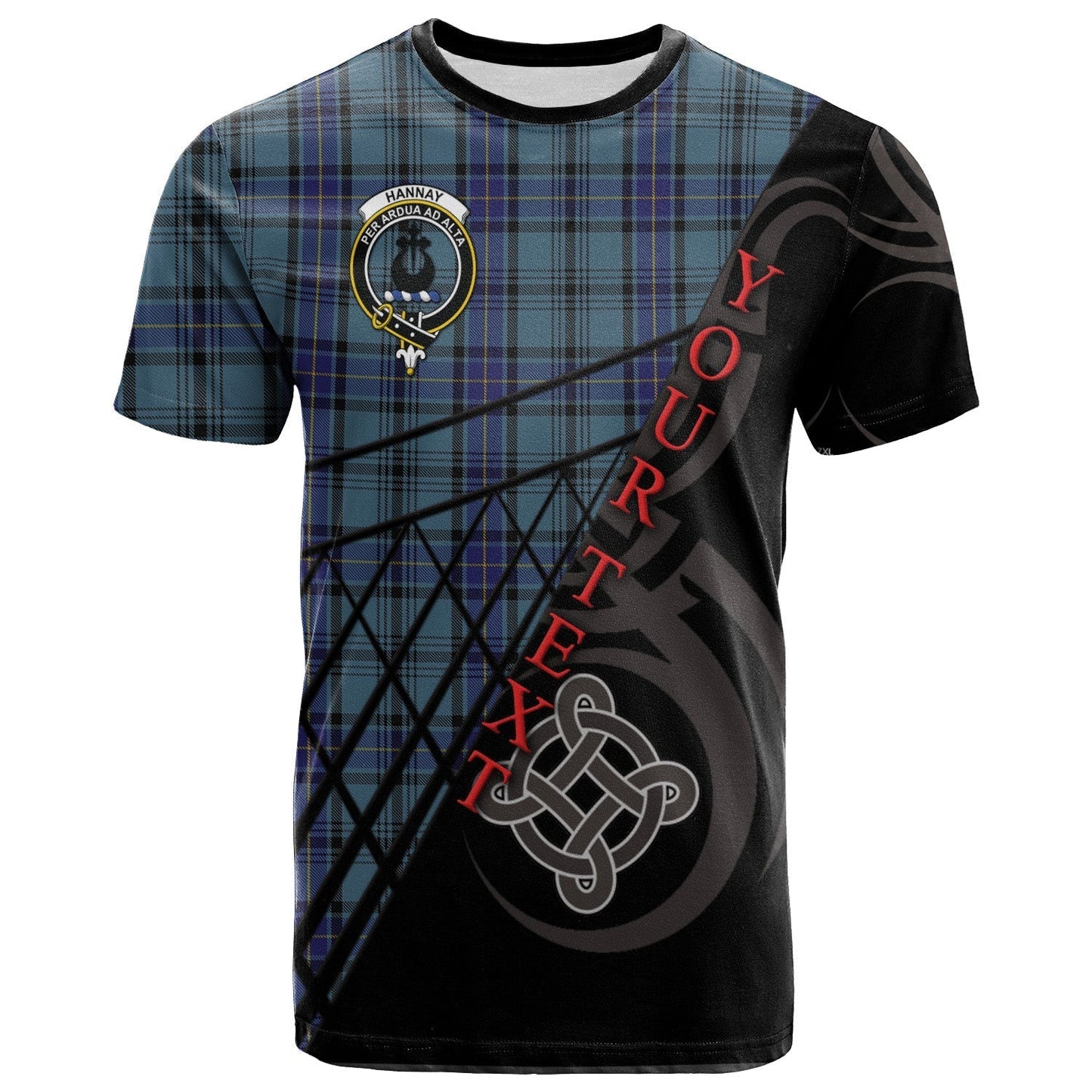 Printivon Hannay Blue T Shirt Pattern Celtic 