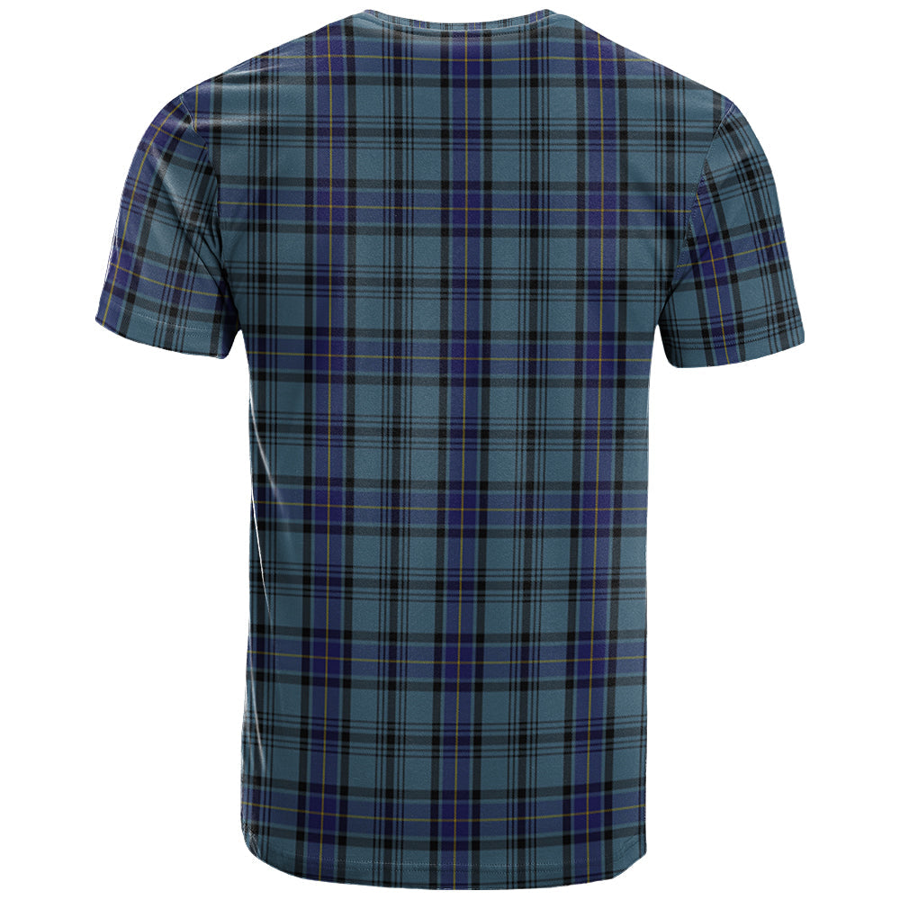Printivon Hannay Blue Clan DNA In Me Tartan Crest T Shirt