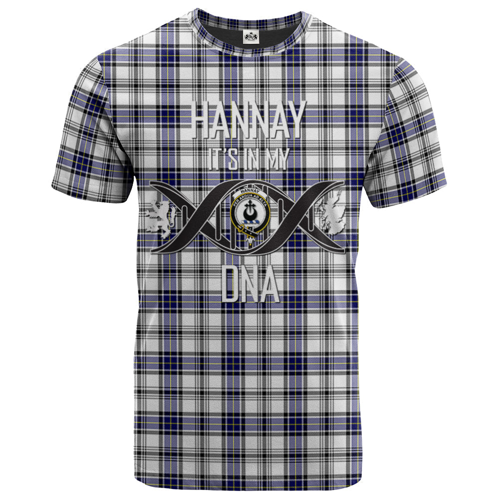 Printivon Hannay Modern Clan DNA In Me Tartan Crest T Shirt
