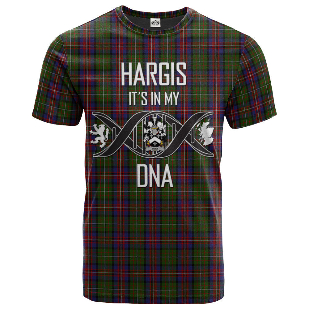 Printivon Hargis Clan DNA In Me Tartan Crest T Shirt