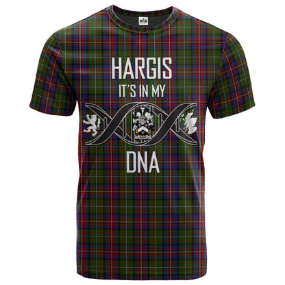 Printivon Hargis Clan DNA In Me Tartan Crest T Shirt