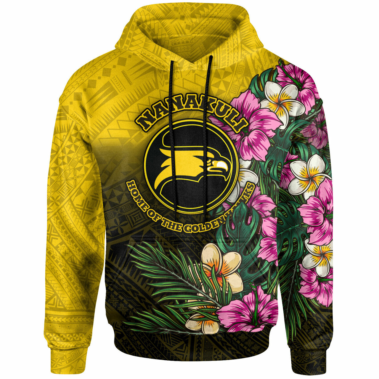 Hawaii Hoodie Nanakuli High and Intermediate School Hawaiian Tropical Flowers