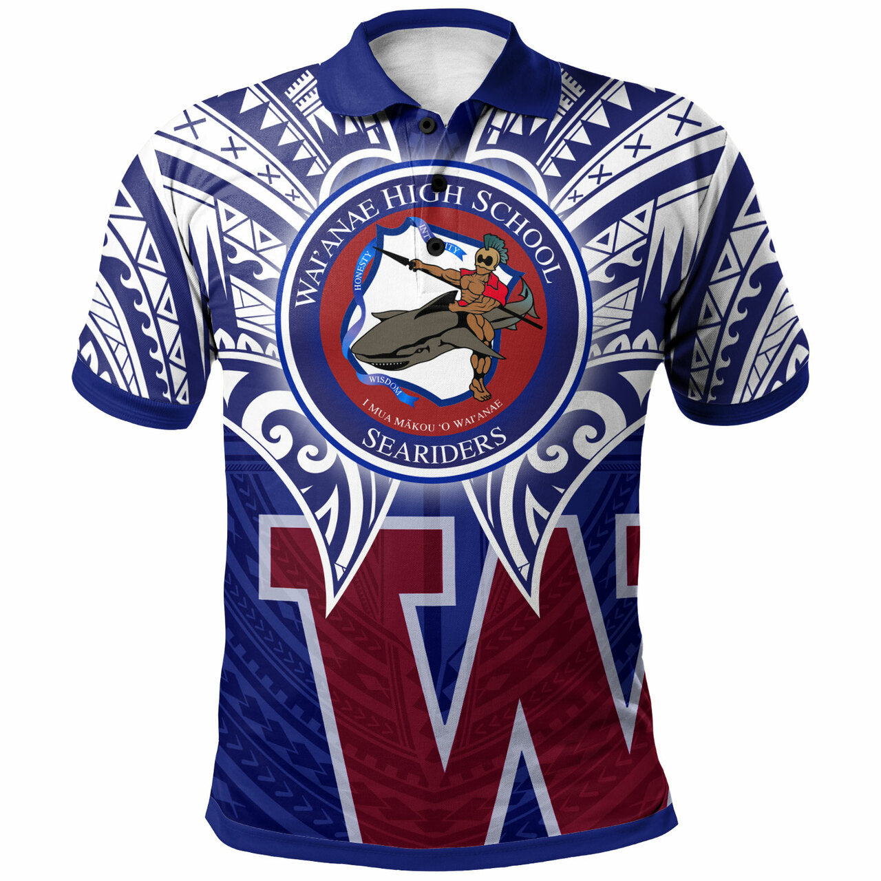 Hawaii Polo Shirt - Waianae High School Hawaiian Patterns