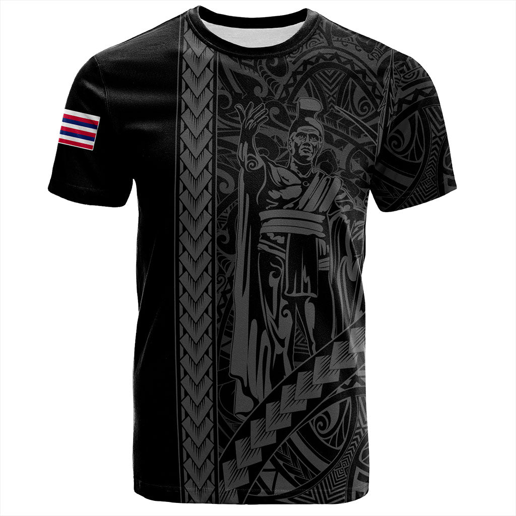 Hawaii T-Shirt Tribal Polynesian King Kamehameha Black Shirt