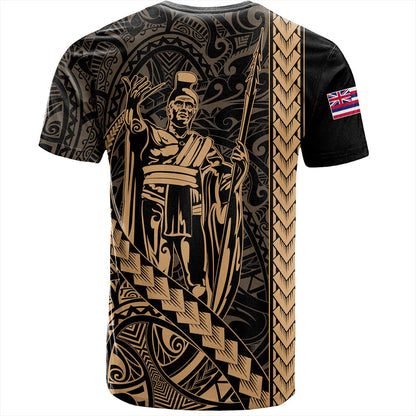 Hawaii T-Shirt Tribal Polynesian King Kamehameha Gold Shirt