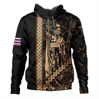 Hawaii Hoodie Tribal Polynesian King Kamehameha Zip Hoodie All Over Print