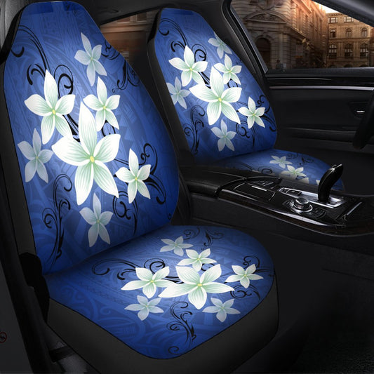 Hawaii Blue Plumeria Car Seat Covers AH